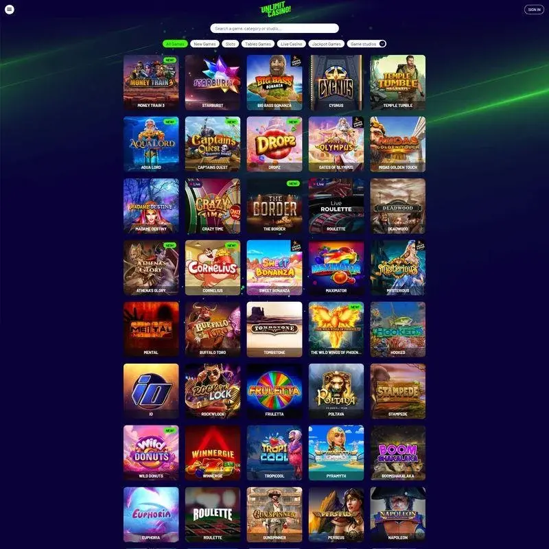 Unlimit Casino screenshot